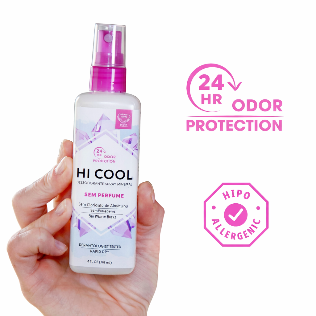 Spray Desodorante HI COOL Mineral Sem Perfume